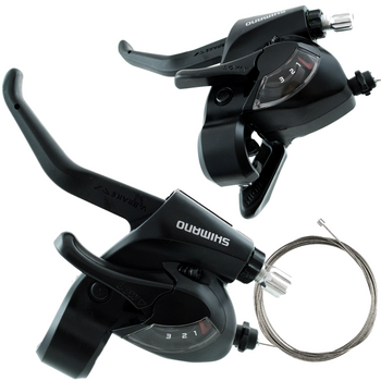 Klamkomanetka Lewa Przód Czarna Shimano ST-EF41 3 Rzędowa