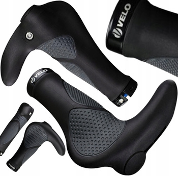 VELO CHWYTY GRIPY ROWEROWE RĄCZKI KIEROWNICY +ROGI