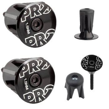 Korki Kierownicy PRO Aluminiowe Czarne Anodowane Szosa / MTB