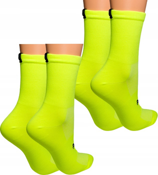 SKARPETKI ROWEROWE ROGELLI 36-39 FLUO LEKKIE 2-PAK