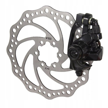 HAMULEC TARCZOWY MECHANICZNY PRZÓD + TARCZA 160