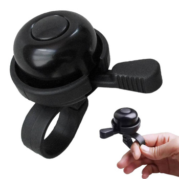 DZWONEK ROWEROWY CZARNY ALUMINIOWYOWY GŁOŚNY 33mm