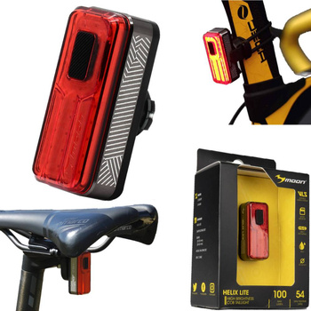 Lampka Rowerowa Tylna na USB MOON HELIX LITE 27g 100 lm Ładowana LEKKA