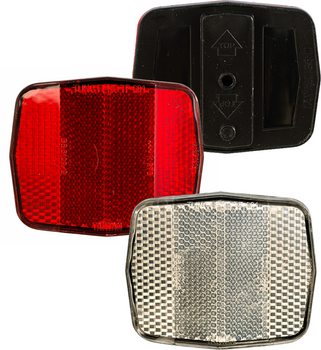 Zestaw Odblasków Rowerowych Przód + Tył Białe/Czerwone