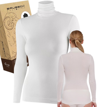 WEŁNIANA DAMSKA BLUZKA GOLF BRUBECK COMFORT MERINO XL