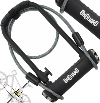 OnGuard 8005X Zapięcie rowerowe U-lock z linką Blokada roweru