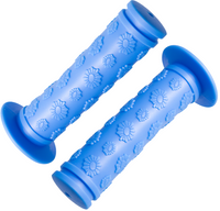 Chwyty gripy rowerowe dziecięce 100mm Niebieskie Kwiatki SPENCER