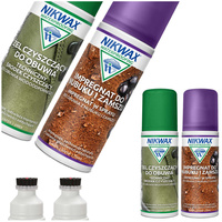 Nikwax Zestaw Czyszczący Do Nubuku I Zamszu Żel +Impregnat 2x125ml Aplkator