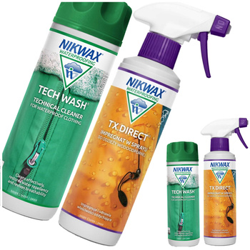 NIKWAX Zestaw 2x300ml Tech Wash TX.Direct SPRAY Impregnat Gore-Tex Membrana