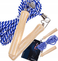 SKAKANKA sznurkowa DŁUGA drewniana CROSSFIT 275CM